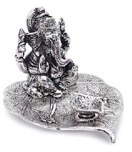 Aluminium Leaf Ganesh Idol