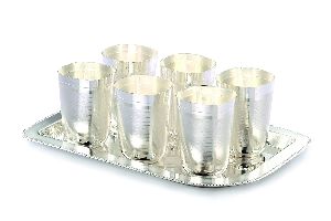 silver plated glass set