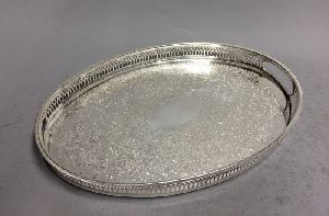 Aluminum oval serving tray