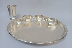 Silver Plated Thali Set
