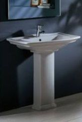 495x625x870mm Ceramic Basin with Pedestal