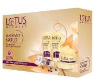 Lotus Herbals Radiant Gold Cellular Glow Facial Kit, 170g