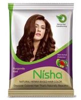 Nisha Burgundy Red Hair Color 15g (Pack of 6) with brush