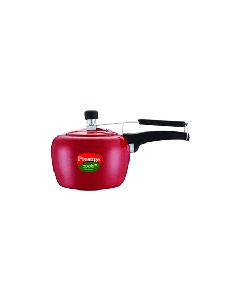 Prestige Apple Plus Aluminium Pressure Cooker, 3 Litres, Red