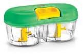 Prestige Double Bowl Vegetable Cutter (Green, 600ml)