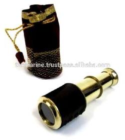 Brass Retractable Telescope with Pouch