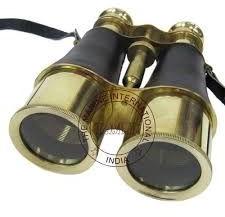 Leather Mounted Brass Binocular