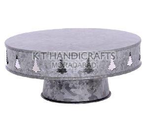 11.5 Inch Galvanized Metal Cake Stand