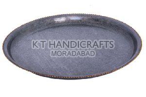 16.5 Inch Galvanized Metal Serving Tray