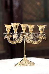 Pure Brass Candle Stand with 5 Stand
