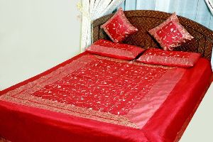 banarasi silk bed sheets