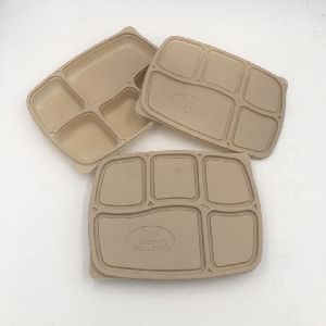 5 compartment cornstarch Eco friendly meal tray
