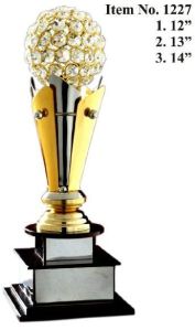 Black & Golden Cone Metal Trophy