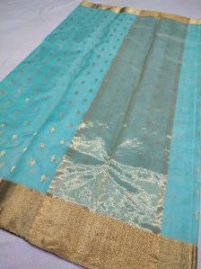 Chanderi kataan sari