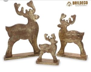 Wooden Christmas Decor Animal