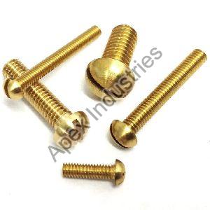 Brass Round Slotted Screws