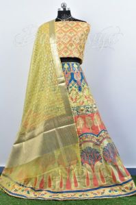 Yellow Banarasi Lehenga