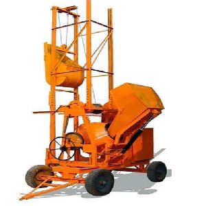 Concrete Mixer with Lift and Hooper