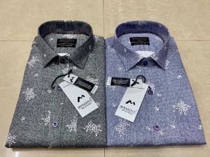 Men Regular Fit Floral Print Shirt 8600.7