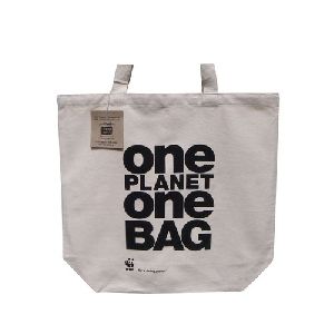 Printed canvas tote bag