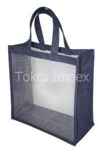 PVC Jute Window Bag With Jute Handle