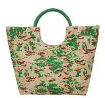 PP Laminated Jute Beach Bag with Round Padded Rope Handle