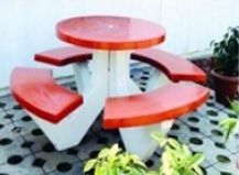 RCC Garden Bench Table Set