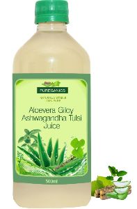 Aloe vera Giloy Ashwagandha Tulsi Juice