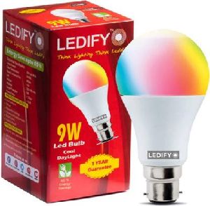 LEDIFY 9W Round B22 LED Bulb (Multicolor)