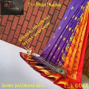 semi paithani saree