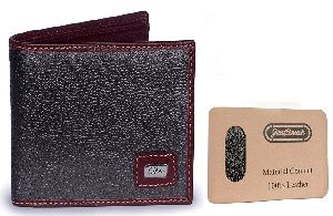 Textured Wallet Leather Brown