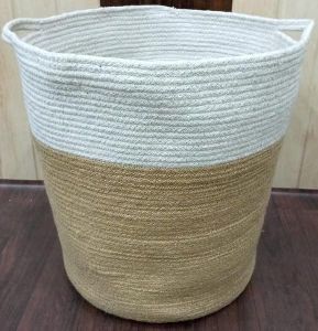 Jute and Cotton Basket