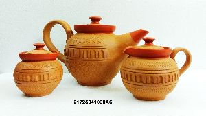 earthen innovation tea pot set