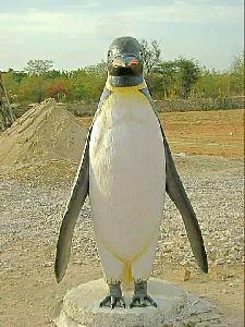 Cement Penguin Statue