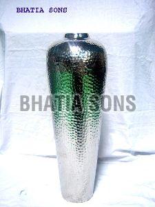 Aluminum Hammered Flower Vase