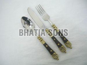 Brass Handle Cutlery Set