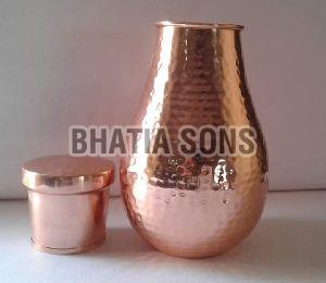 Copper Jug and Tumbler Set