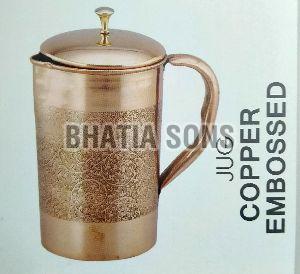 Embossed Copper Jug