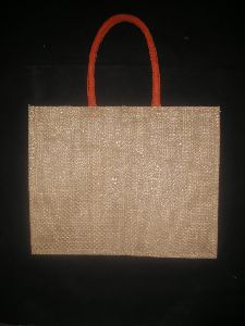 NATURAL JUTE BAG WITH DYED HANDLE