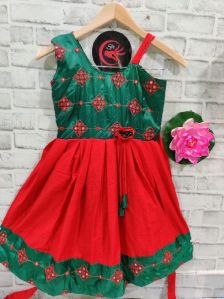 Girls Silk Frock