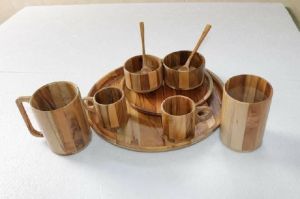 Sagwan Wood Dinner Set