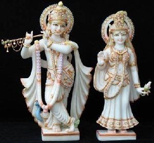 Marble Radha Krishna Statue