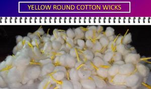 Yellow Round cotton wicks