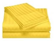 Golden Stripe 100% Premium Cotton Fitted Bedsheet With 2 Pillow Covers