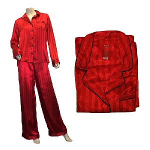 Ladies Satin Pajama Set