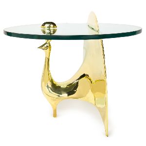 Brass peacock Table
