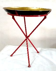 Antique Gold Red Side Table