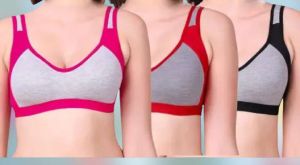 Cotton Lycra Sports Bra