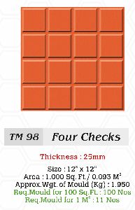 Tile Mould - Four Checks