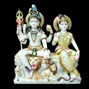 Marble Gauri Shankar Statue